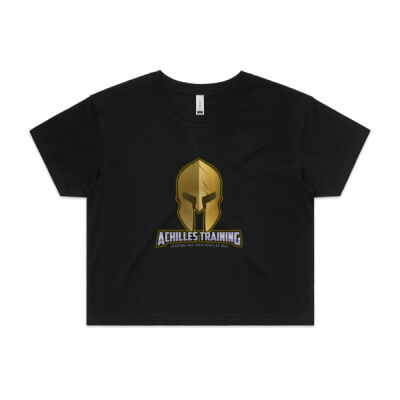 Achilles Training, Womens Crop, Black Thumbnail